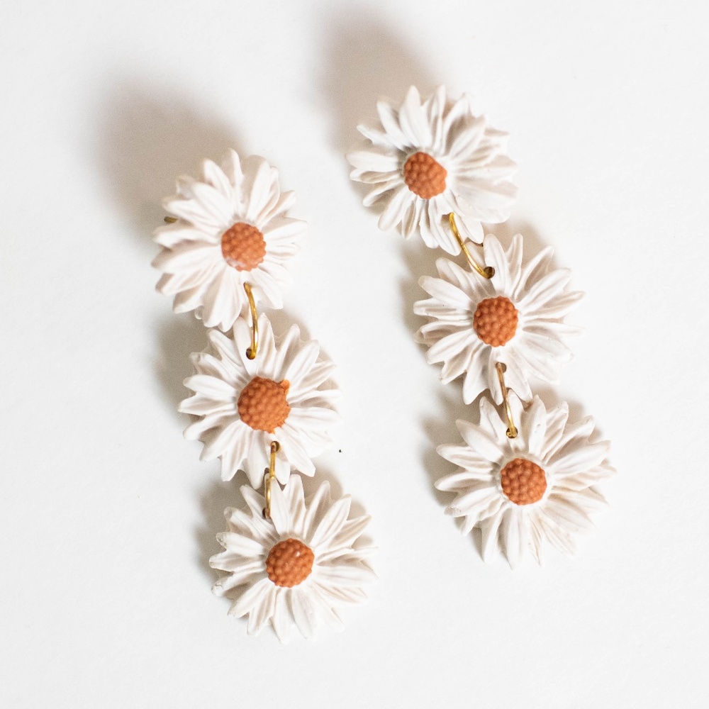 Daisy Clay Drop Earrings